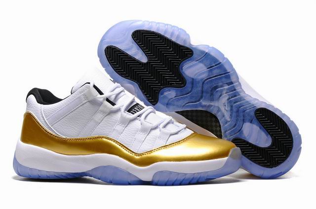 Air Jordan 11 Men's Basketball Shoes Golden White-17 - Click Image to Close